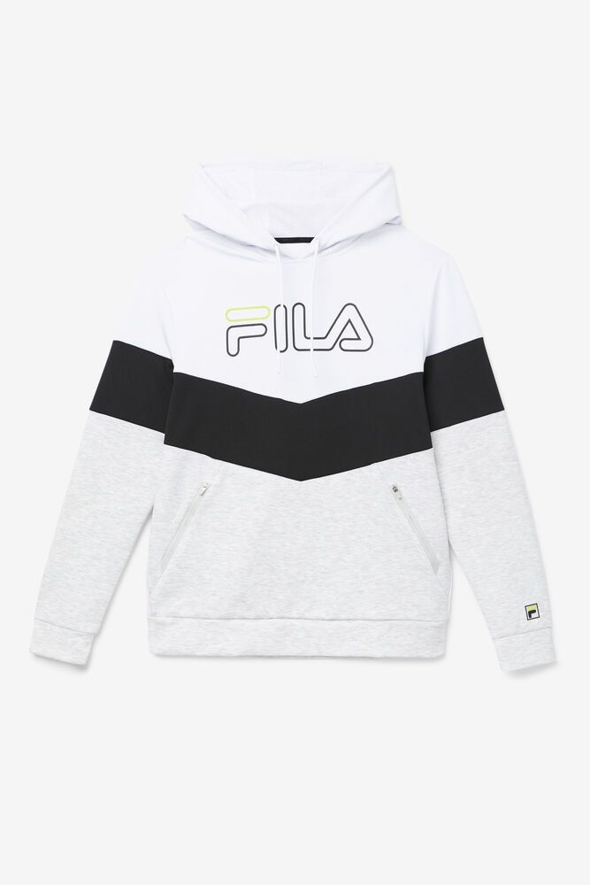 Fila Hoodie Gerado Tech Mens White - India CVH-012397